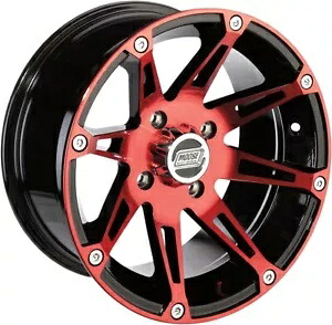 Moose Racing タイプ 387X ホイール 12X8 4/1104+4 レッド リア Moose Racing Type 387X Wheels 12X8 4/1104+4 Red Rear 【並行輸入品】