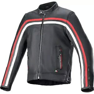 アルパインスターズ ダイノ レザー ジャケット - ブラック/ルビー レッド/エクリュ - 4X-Large 3103924-1316-4X Alpinestars Dyno Leather Jacket - Black/Ruby Red/Ecru - 4X-Large 3103924-1316-4X 【並行輸入品】