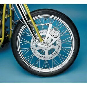 シングルディスク キャリパー - フロント - クローム - スプリンガー '88-99 1217-0017-CH Single Disc Caliper - Front - Chrome - Springer '88-99 1217-0017-CH 【並行輸入品】｜カスタムパーツ WORLD倉庫