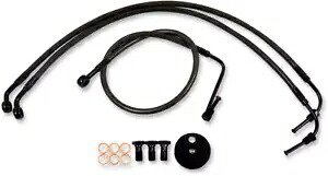 LA チョッパーズ ブレーキ ケーブル ミッドナイト ブレイデッド 12-14 インチ エイプ #LA-8010B13M LA Choppers Brake Cable Midnight Braided 12-14" Ape #LA-8010B13M 【並行輸入品】｜カスタムパーツ WORLD倉庫
