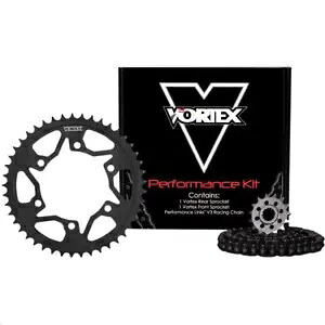 Vortex HFRS ハイパーファスト 520 ストリート コンバージョン チェーン & スプロケット キット ブラック #CK6451 Vortex HFRS Hyper Fast 520 Street Conversion Chain & Sprocket Kit Black #CK6451 【並行輸入品】｜カスタムパーツ WORLD倉庫