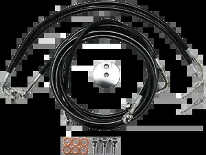 LA チョッパーズ ブレーキ ライン キット ABS 付きミニ エイプ ハンガー用 #LA-8051B08B LA Choppers Brake Line Kit For use w/ Mini Ape Hangers w/ABS #LA-8051B08B 【並行輸入品】｜カスタムパーツ WORLD倉庫