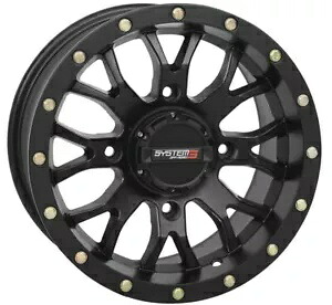 SYSTEM 3 オフロード ST-3 模擬ビードロック ホイール マットブラック #15S3-1137 SYSTEM 3 Off-Road ST-3 Simulated Beadlock Wheels Matte Black #15S3-1137 【並行輸入品】｜カスタムパーツ WORLD倉庫