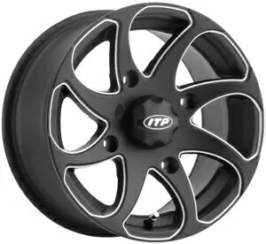 I.T.P.ツイスター ホイール 14X7 5+2 4/110 ブラック 左側 #1422326727BL I.T.P. Twister Wheels 14X7 5+2 4/110 Black Left Side #1422326727BL 【並行輸入品】