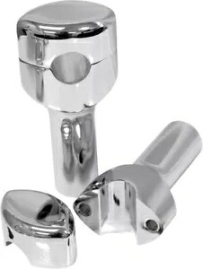 LA チョッパーズ ヘフティ スムース ライザー 1 1/4 インチ ハンドルバー用 高さ 4 インチ クローム #LA-7406-04 LA Choppers Hefty Smooth Riser for 1 1/4\