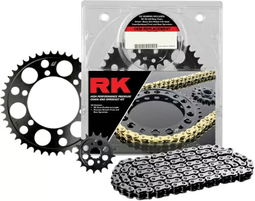 RK 525XSO X リング スチール交換チェーンキット スプロケットキット シルバー #4082-1??10E RK 525XSO X-Ring Steel Replacement Chain Kit Sprocket Kit Silver #4082-110E 【並行輸入品】|カスタムパーツ WORLD倉庫