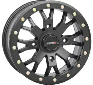 SYSTEM 3 オフロード SB-4 ビードロック ホイール 15x7、4/156、5.5+1.5 ブラック #15S3-3156 SYSTEM 3 Off-Road SB-4 Beadlock Wheels 15x7, 4/156, 5.5+1.5 Black #15S3-3156 【並行輸入品】