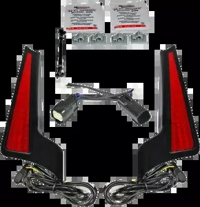 カスタム ダイナミクス フェイシア LED パネル ブラック W/レッド レンズ #CD-FASCIA-SS6BR Custom Dynamics Fascia LED Panels BLACK W/RED LENS #CD-FASCIA-SS6BR 【並行輸入品】