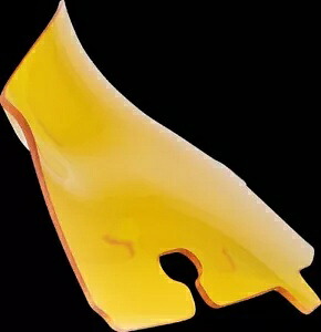 Klock Works コロール フレア フロントガラス 4 インチ イエロー #KWW-01-0676 Klock Werks Kolor Flare Windshields 4\