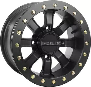 RACELINE マンバ ブラックアウト ビードロック ホイール 4X137 14X8 4+4、A71B-48037-44 RACELINE Mamba Blackout Beadlock Wheel 4X137 14X8 4+4, A71B-48037-44 【並行輸入品】
