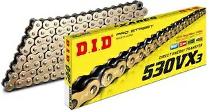 した。 530VX3 レーシングチェーン 130L ゴールド #530VX3G130ZB D.I.D. 530VX3 Racing Chain 130L Gold #530VX3G130ZB 【並行輸入品】