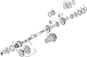 4速ビッグツイン4速ギア用アンドリューズメインシャフト。メインシャフト #204280 Andrews Mainshaft for 4-Speed Big Twin 4th gear; mainshaft #204280 【並行輸入品】