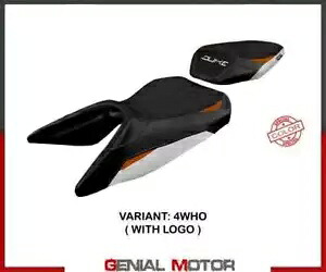 シート サドル カバー ハイチ ウルトラグリップ ホワイト-オレンジ+ロゴ T.I.KTM 390 Duke 2017-2023 Seat saddle cover Haiti ultragrip White-Orange+logo T.I.KTM 390 Duke 2017-2023 【並行輸入品】