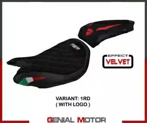 シートサドルカバー ジローナベルベット レッド RD+ロゴ T.I.ドゥカティ パニガーレ 959 2016-2018 Seat saddle cover Girona velvet Red RD + logo T.I. Ducati Panigale 959 2016-2018 【並行輸入品】