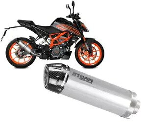 排気マフラー ストーム GP ST.STEEL カーボンキャップ付き KTM RC 125 2017 - 2020 Exhaust Muffler Storm GP ST.STEEL with carbon cap for KTM RC 125 2017 - 2020 【並行輸入品】｜カスタムパーツ WORLD倉庫