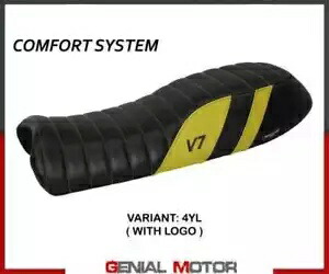 シートサドルカバー Davis comf sys イエロー YL+ロゴ T.I.モト・グッツィ V7 2012-2020 Seat saddle cover Davis comf sys Yellow YL+logo T.I. Moto Guzzi V7 2012-2020 【並行輸入品】