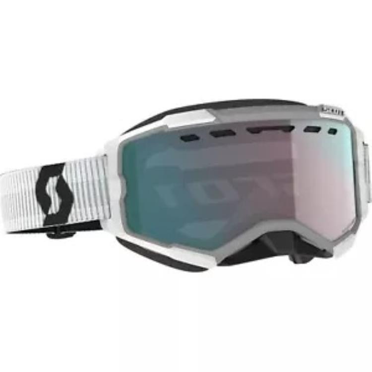 Fury Snow Cross ゴーグル - ホワイト、エンハンサー アクア クローム レンズ付き 278605-0002351 Fury Snow Cross Goggles - White with Enhancer Aqua Chrome Lens 278605-0002351 【並行輸入品】