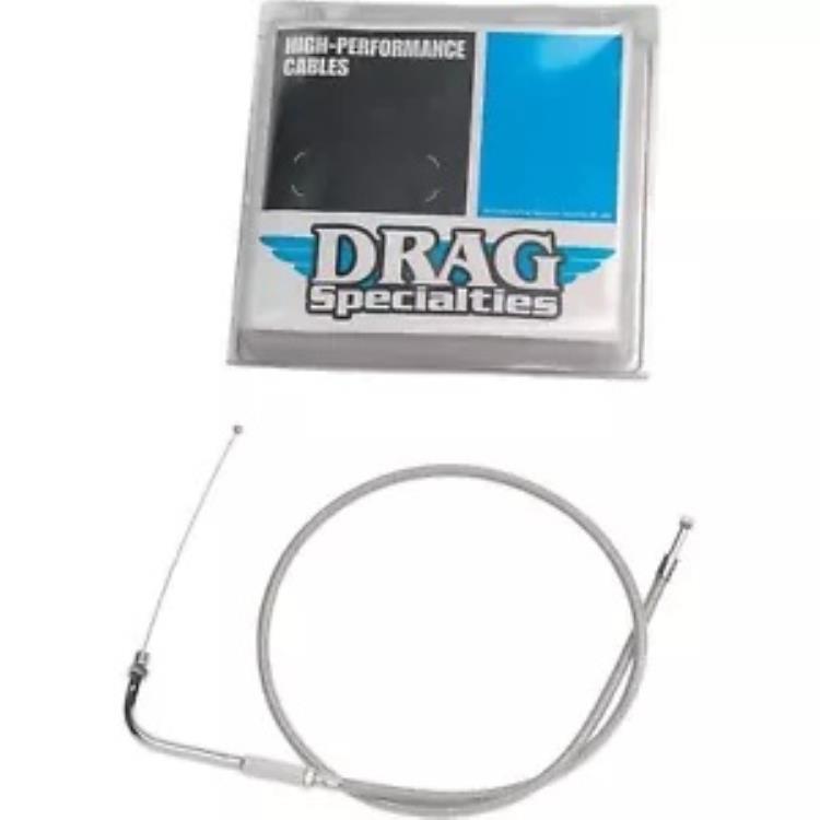 Drag Specialty 33 インチ編組スロットルケーブル 0650-0309 Drag Specialties 33\