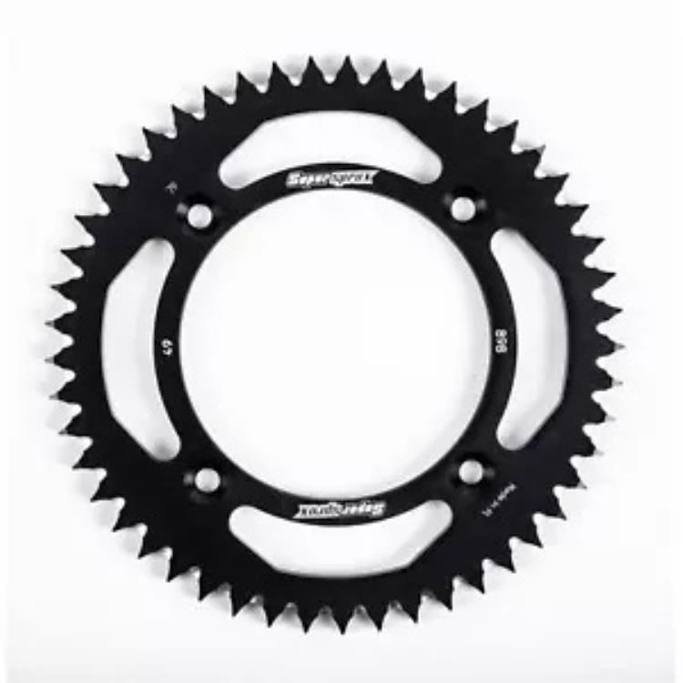 Supersprox リア スプロケット - アルミニウム - 49 歯 - ブラック RAL-898-49-BLK Supersprox Rear Sprocket - Aluminum - 49-Tooth - Black RAL-898-49-BLK 【並行輸入品】