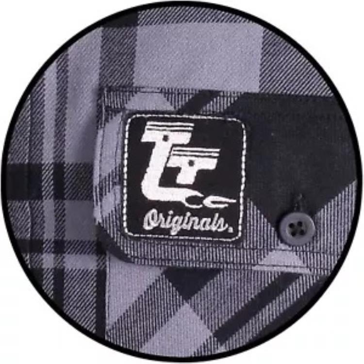 Throttle Threads 長袖フランネル シャツ - グレー/ブラック M TT636S68GYMR Throttle Threads Long-Sleeve Flannel Shirt - Gray/Black Medium TT636S68GYMR 【並行輸入品】