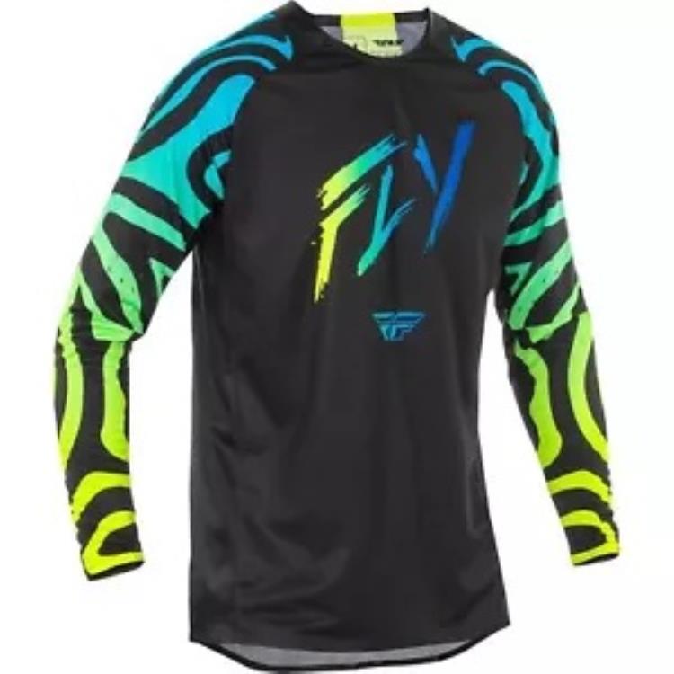 Fly Racing Evolution DST Zen ジャージ - ブラック/ブルー/ハイビズ - ミディアム 378-124M Fly Racing Evolution DST Zen Jersey - Black/Blue/Hi-Vis - Medium 378-124M 【並行輸入品】
