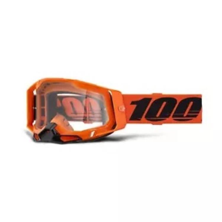 100% Racecraft 2 ゴーグル - ネオン オレンジ - クリア レンズ 50009-00036 100% Racecraft 2 Goggles - Neon Orange - Clear Lens 50009-00036 【並行輸入品】