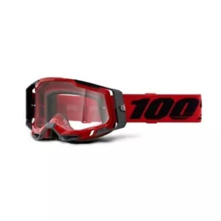 100% Racecraft 2 ゴーグル - レッド - クリアレンズ 50009-00038 100% Racecraft 2 Goggles - Red - Clear Lens 50009-00038 【並行輸入品】