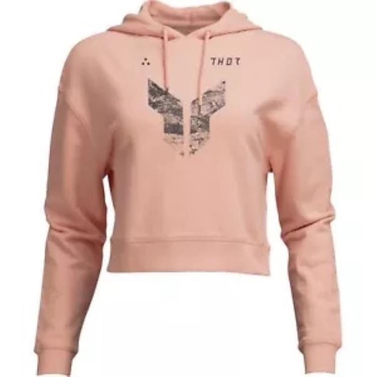Thor レディース アイコニック プルオーバー クロップ パーカー - ピンク - XL 3051-1252 Thor Women's Iconic Pullover Crop Hoodie - Pink - XL 3051-1252 【並行輸入品】