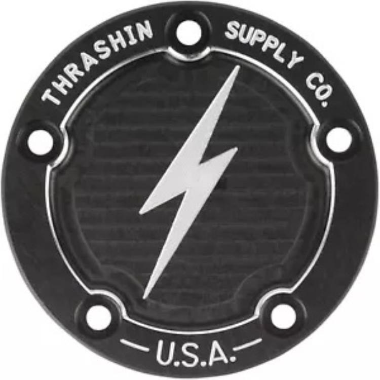 Thrashin Supply Company ポイント カバー - ディッシュ - ブラック ツイン カム TSC-3026-4 Thrashin Supply Company Point Cover - Dish - Black Twin Cam TSC-3026-4 【並行輸入品】