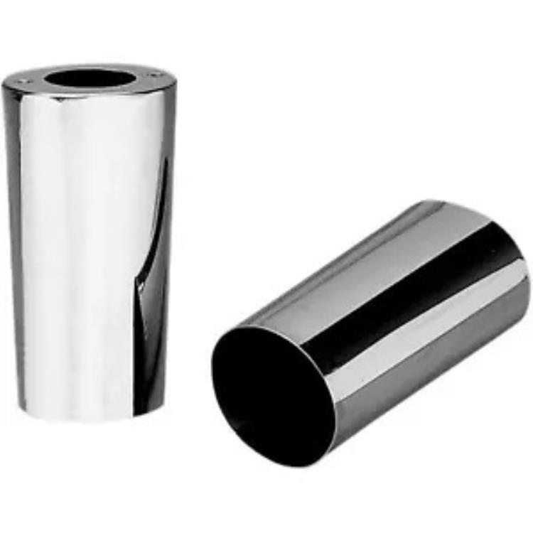 Drag Specialty フォーク スライダー カバー - クローム - スムース - ストック長 DS-222898 Drag Specialties Fork Slider Covers - Chrome - Smooth - Stock Length DS-222898 【並行輸入品】