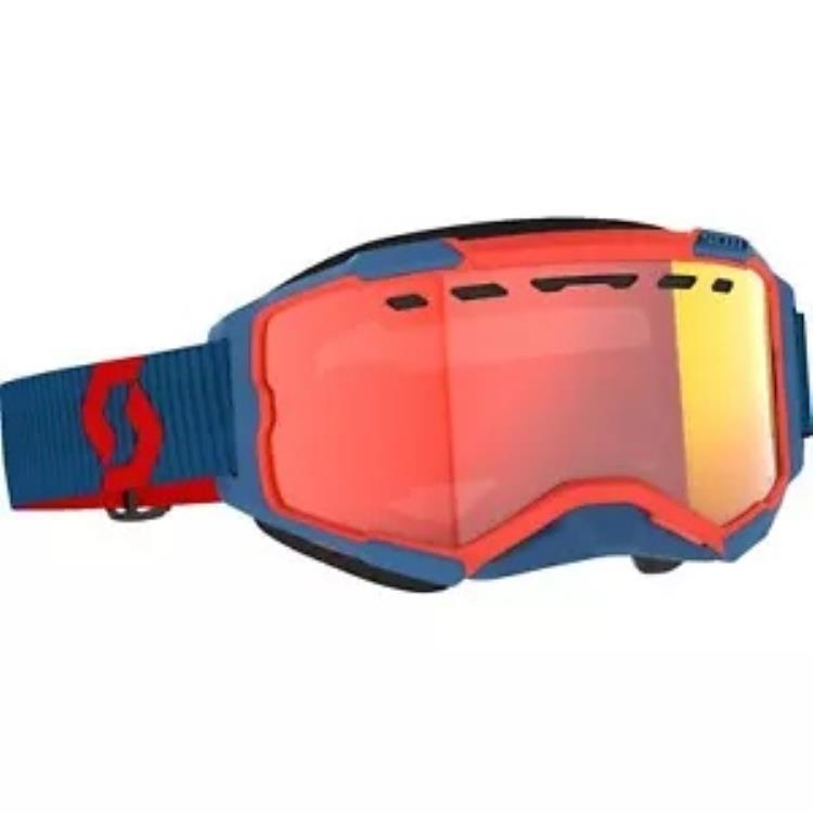Fury Snow Cross ゴーグル - ダークブルー/ネオンレッド - ライトレッドクローム 278604-7698341 Fury Snow Cross Goggles - Dark Blue/Neon Red - Light Red Chrome 278604-7698341 【並行輸入品】
