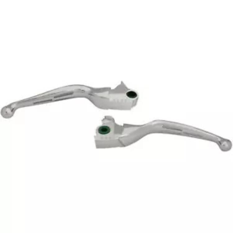 ドラッグ スペシャリティーズ クローム スロット付きレバー 0610-1980 Drag Specialties Chrome Slotted Levers 0610-1980 【並行輸入品】