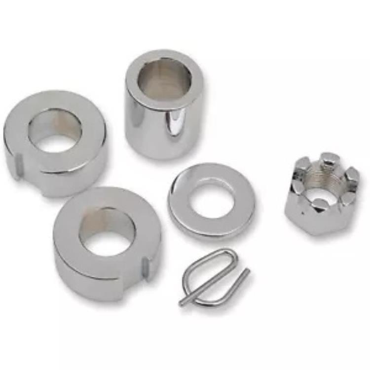 コロニー マシン アクスル ナット スペーサー付き - クローム - キット 9810-4 Colony Machine Axle Nut with Spacer - Chrome - Kit 9810-4 【並行輸入品】