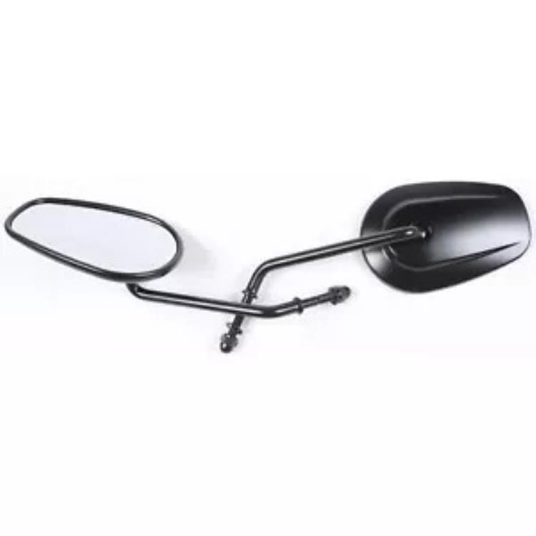 ハードドライブ ブラック ミラー OE スタイル テーパード ロング ステム ブラック 18-500BK Harddrive Black Mirror OE Style Tapered Long Stem Black 18-500BK 【並行輸入品】