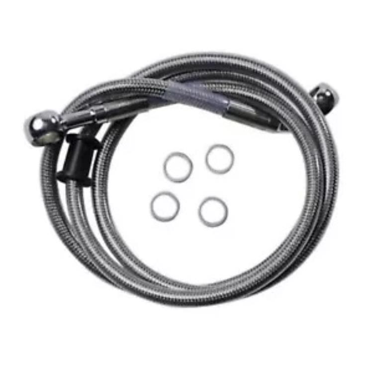 Drag Specialty ブレーキ ライン - 18-XL1200XS - ステンレススチール 1741-5837 Drag Specialties Brake Line - 18-XL1200XS - Stainless Steel 1741-5837 【並行輸入品】