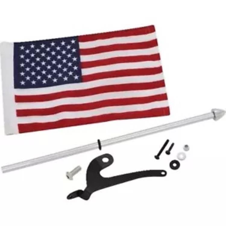 Can-Am RT/F3 用ショー クローム フラッグ ポール - 左 - クローム 41-210L Show Chrome Flag Pole for Can-Am RT/F3 - Left - Chrome 41-210L 【並行輸入品】