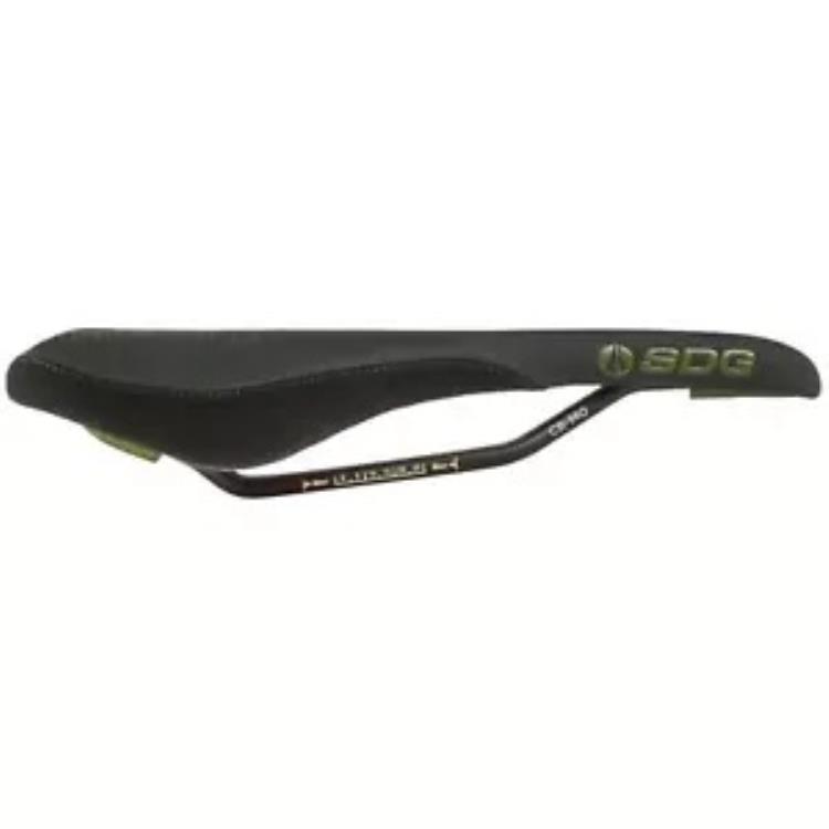SDG コンポーネント レーダー サドル - クロモリ、ブラック/オリーブ グリーン 01554 SDG Components Radar Saddle - Chromoly, Black/Olive Green 01554 【並行輸入品】