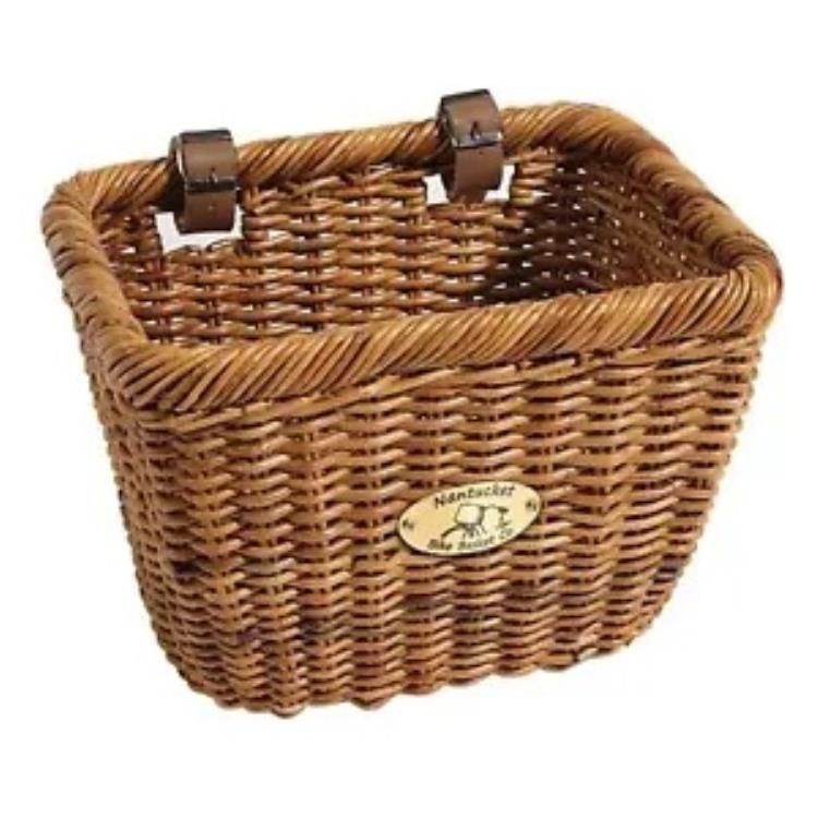 Nantucket Bike Basket Co. Cisco 長方形籐自転車バスケット - ブラウン B/005/A Nantucket Bike Basket Co. Cisco Rectangular Rattan Bike Basket - Brown B/005/A 【並行輸入品】