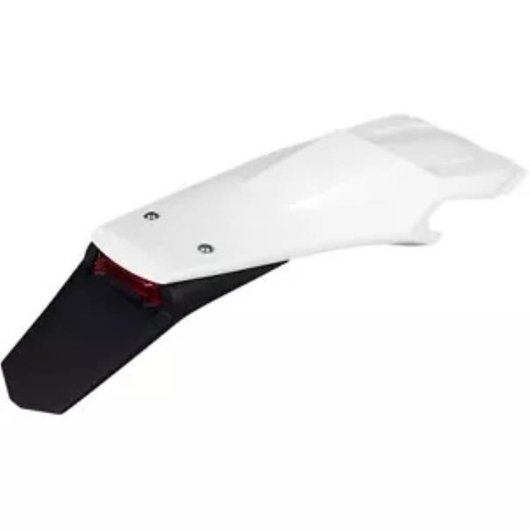 UFO プラスチック エンデューロ リア フェンダー ライト付き - ホワイト HU03398040 UFO Plastics Enduro Rear Fender with Light - White HU03398040 【並行輸入品】