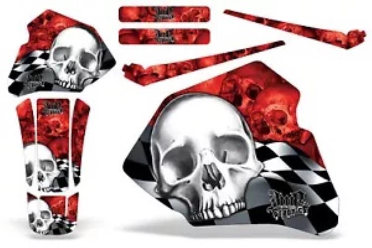 ダートバイクグラフィックキットデカールラップホンダ XR80R XR100R 1985-2000 チェッカー W R Dirt Bike Graphics Kit Decal Wrap For Honda XR80R XR100R 1985-2000 CHECKER W R 【並行輸入品】