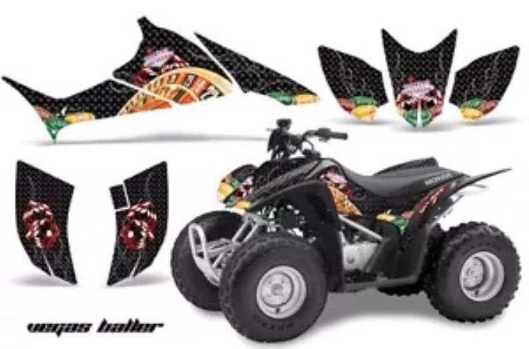 ATV グラフィックスキット クワッド デカール ステッカー ラップ ホンダ TRX90 2006-2018 VEGAS ブラック用 ATV Graphics Kit Quad Decal Sticker Wrap For Honda TRX90 2006-2018 VEGAS BLACK 【並行輸入品】