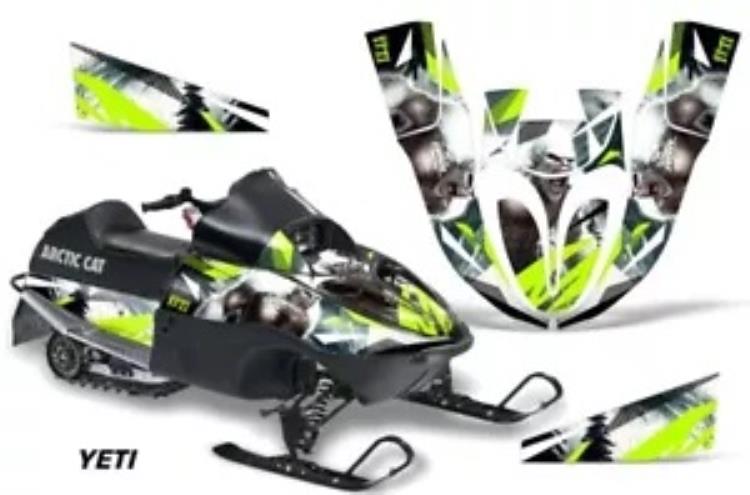 デカール ラップ スキン グラフィック キット Arctic Cat 120 Sno Pro 全年式 YETI ライム用 Decal Wrap Skin Graphics Kit For Arctic Cat 120 Sno Pro All Years YETI Lime 【並行輸入品】
