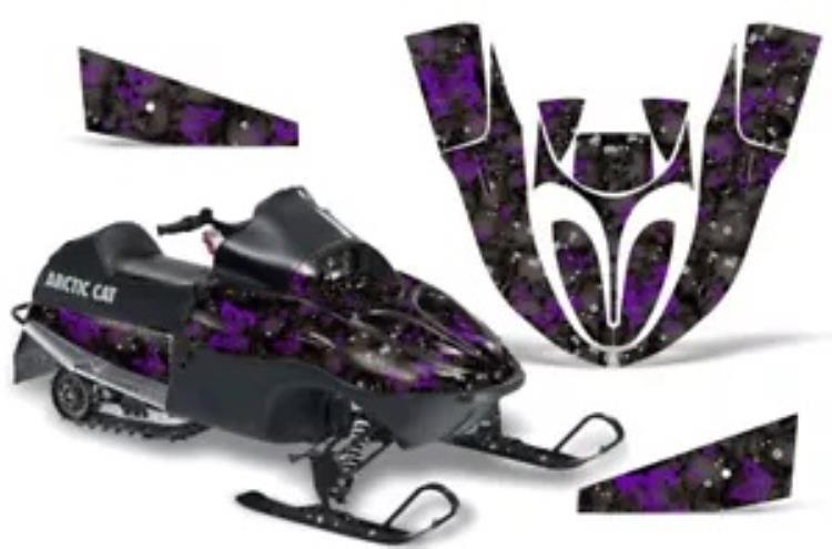 スノーモービル グラフィックス キット デカール ステッカー Arctic Cat Sno Pro 120 BFLY PURP用 Snowmobile Graphics Kit Decal Sticker For Arctic Cat Sno Pro 120 BFLY PURP 【並行輸入品】