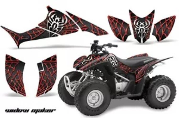 ATV グラフィックスキット クワッド デカール ステッカー ラップ ホンダ TRX90 2006-2018 ウィドウレッド BLK ATV Graphics Kit Quad Decal Sticker Wrap For Honda TRX90 2006-2018 WIDOW RED BLK 【並行輸入品】