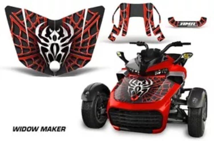 フードリアフェンダーグラフィックキットデカールステッカー Can-Am スパイダー F3-S ウィドウ R K Hood Rear Fender Graphics Kit Decal Sticker For Can-Am Spyder F3-S WIDOW R K 【並行輸入品】