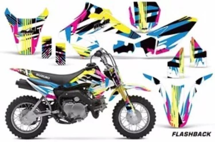 ダートバイクグラフィックキットデカールステッカーラップスズキ DRZ70 2008-2016 フラッシュバック Dirt Bike Graphics Kit Decal Sticker Wrap For Suzuki DRZ70 2008-2016 FLASHBACK 【並行輸入品】