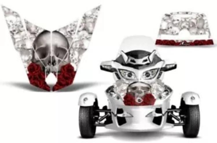 ロードスター フード グラフィック デカール Can-Am BRP RT-S Spyder 10-19 BONES W用 Roadster Hood Graphics Decal For Can-Am BRP RT-S Spyder 10-19 BONES W 【並行輸入品】