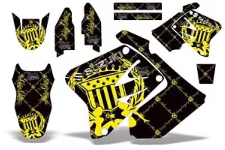 ダートバイクグラフィックキットデカール MX ラップスズキ RM125 RM250 2001-2009 リロード Y K Dirt Bike Graphics Kit Decal MX Wrap For Suzuki RM125 RM250 2001-2009 RELOAD Y K 【並行輸入品】