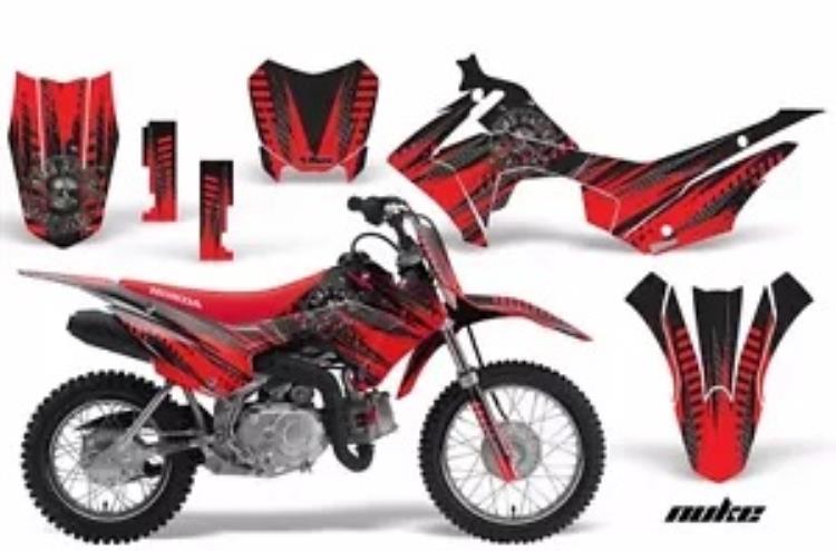 ダートバイク デカール グラフィック キット ラップ ホンダ CRF110 CRF 110 2013-2018 ニュークレッド用 Dirt Bike Decal Graphic Kit Wrap For Honda CRF110 CRF 110 2013-2018 NUKE RED 【並行輸入品】