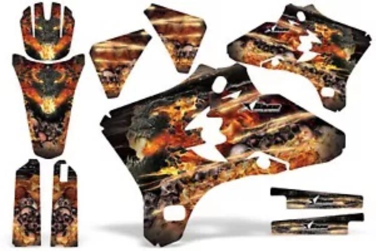 ダートバイクグラフィックキットデカールラップヤマハ YZ250F YZ450F 2003-2005 ファイアストーム K Dirt Bike Graphics Kit Decal Wrap For Yamaha YZ250F YZ450F 2003-2005 FIRESTORM K 【並行輸入品】